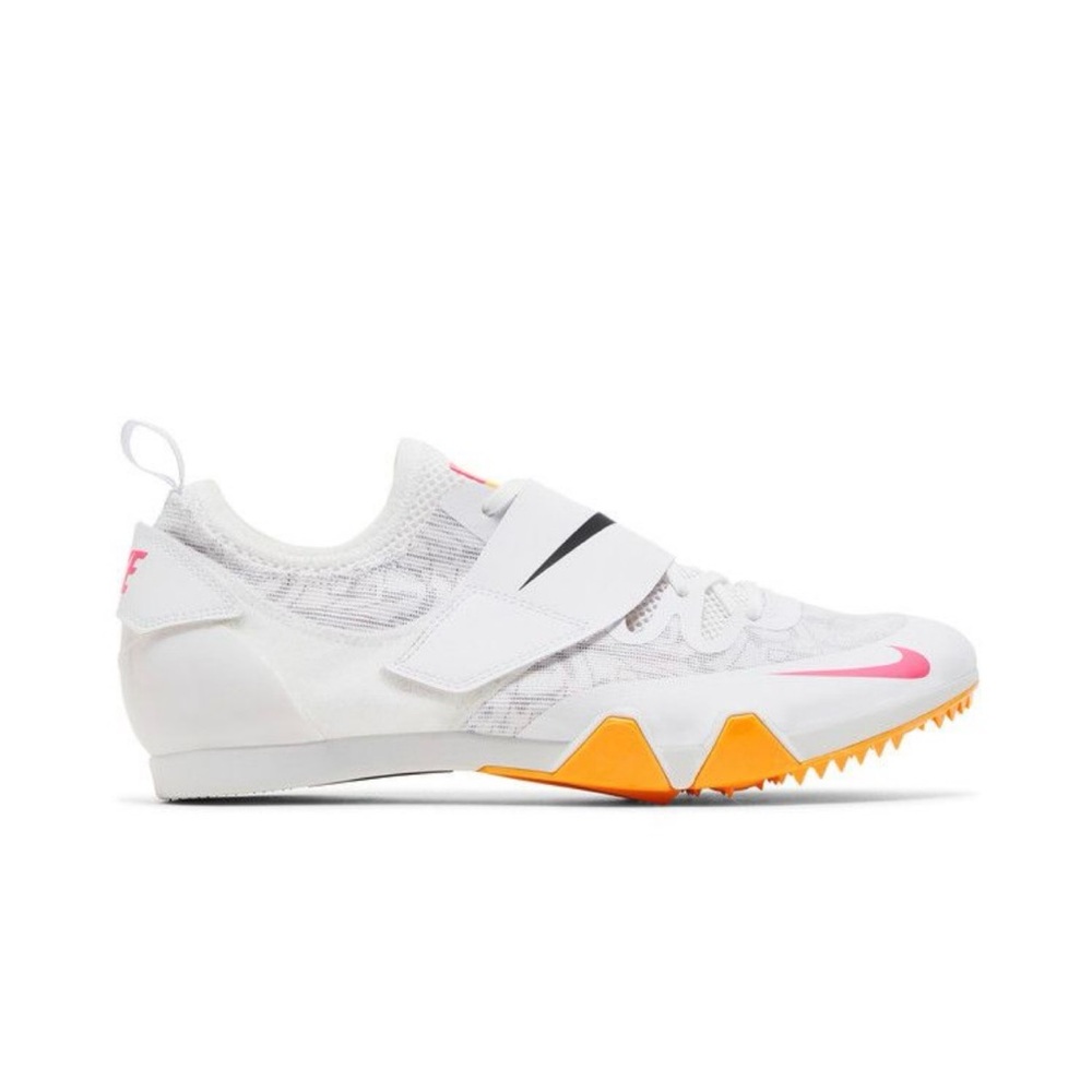 Nike Zoom Pole Vault PV Elite 3 Track Spikes - White/Orange - AA1204-101 Sz: 12